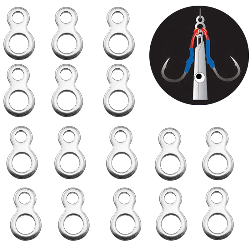 Fishing Lure Accessories - 10-50 Stück Edelstahl Angeln Massiv ring