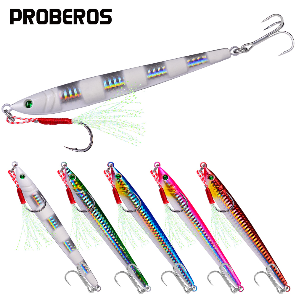 Fishing Lure Swimbait - PROBEROS Meeresangelgerät 1 Stück Metall-Jig-Angelköder 7