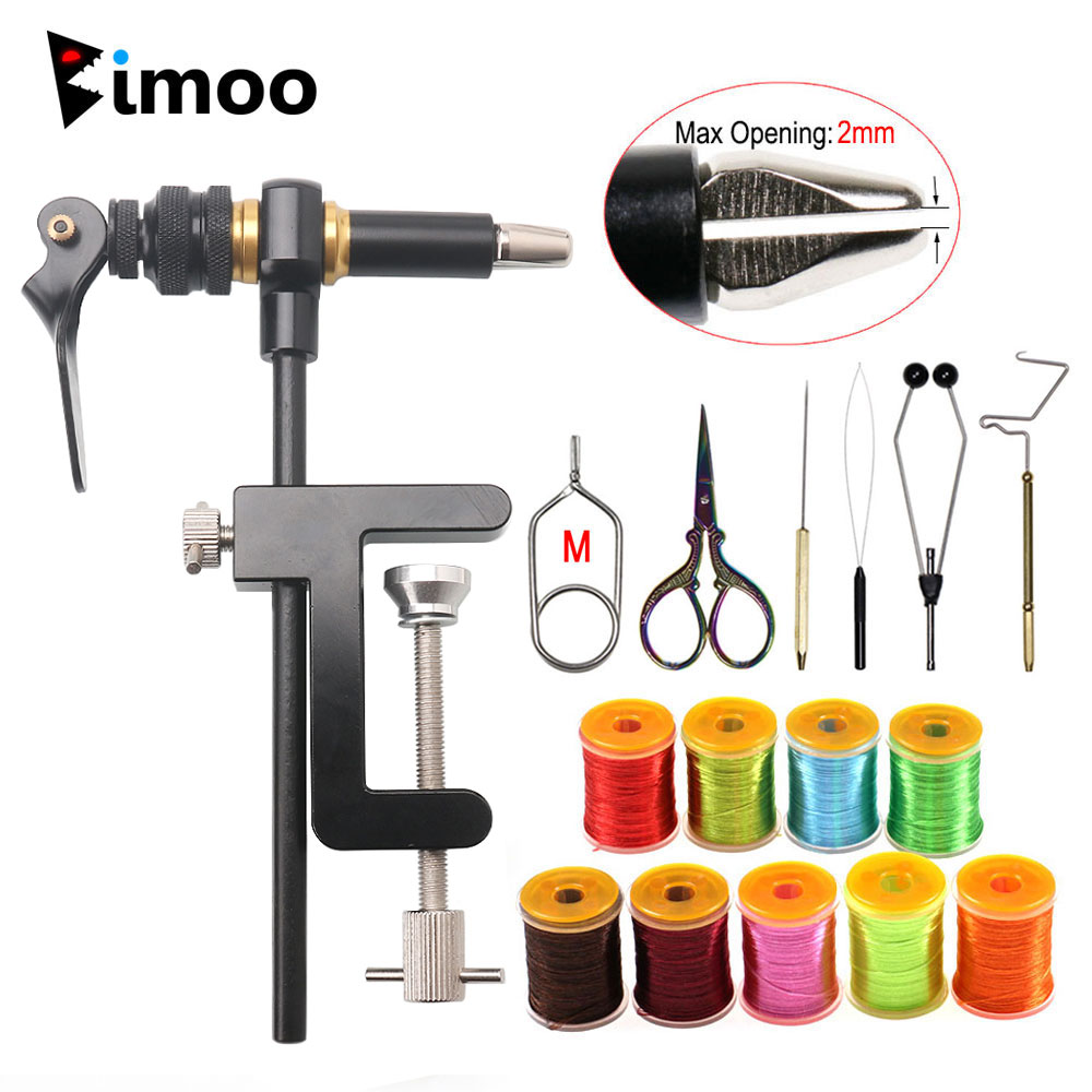 Fishing Lure Jig - Bimoo 360 ° Rotierende C-Klemme Fliegenbindestock