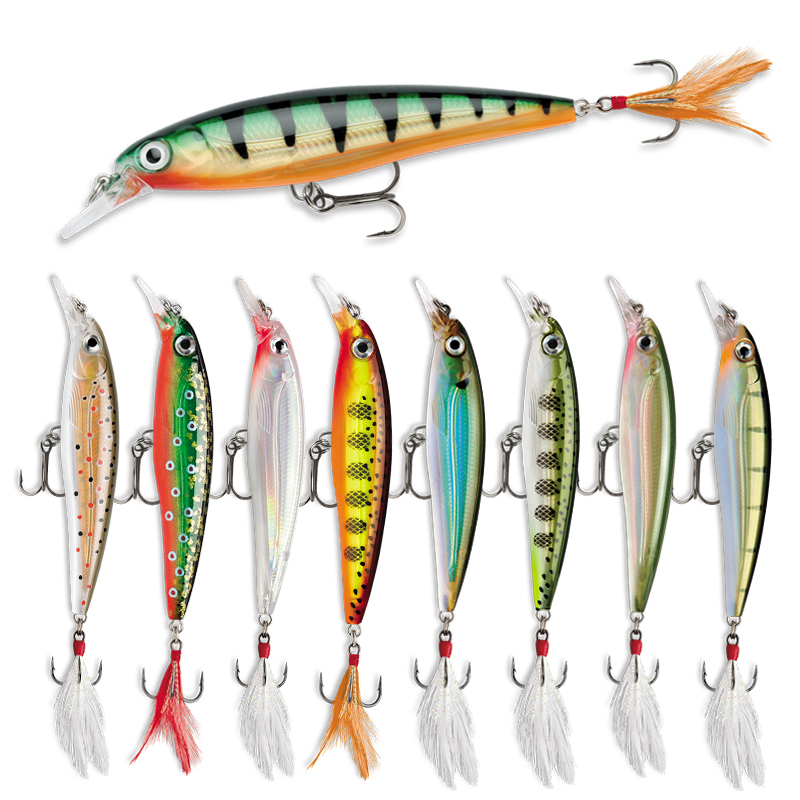 Fishing Lure Jerkbait - Schwimmende Minnow-Angelköder, 70 mm, 7,2 g,