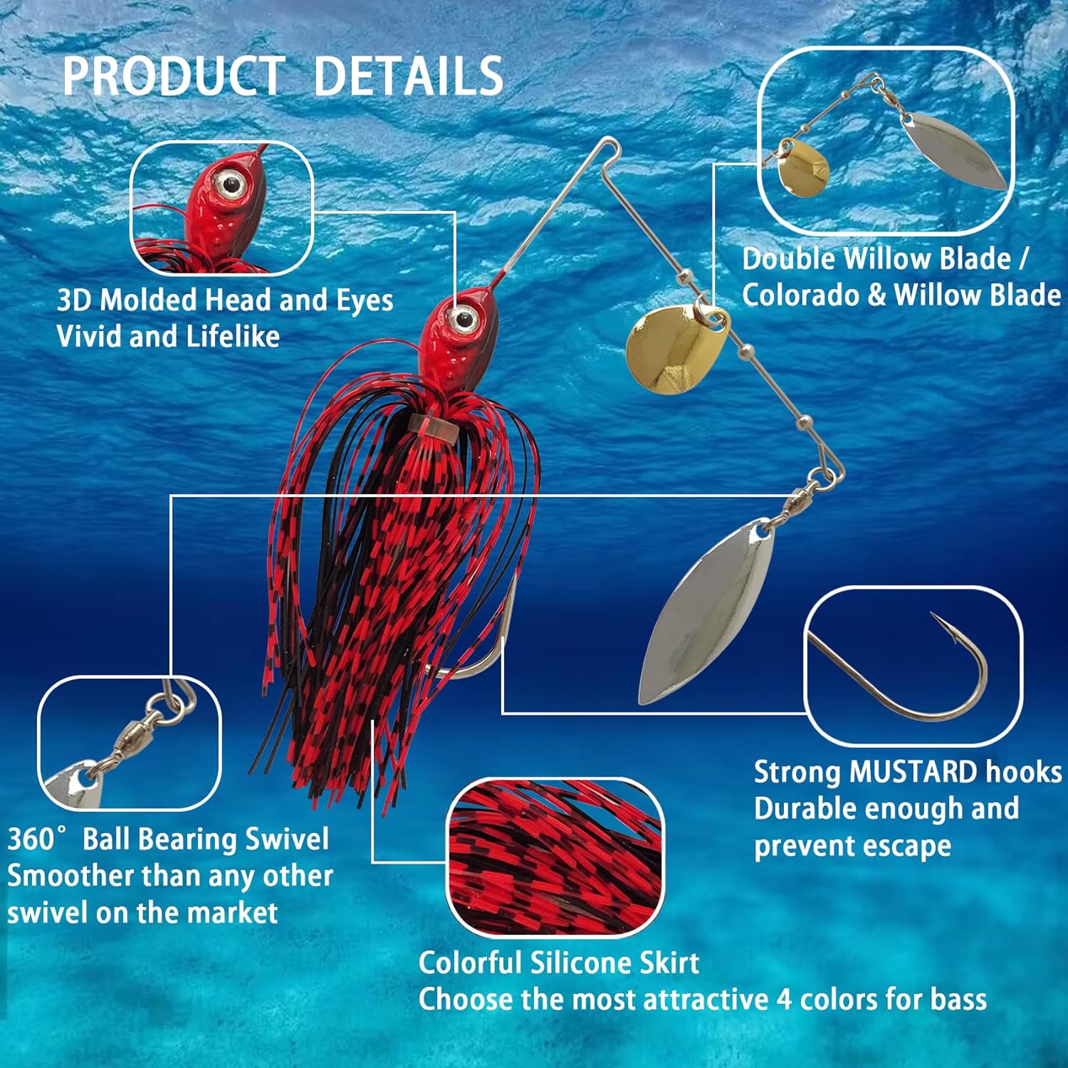 Eupheng Spinner Köder Löffel D – Fishing Lure Swimbait Bewertung und Preis